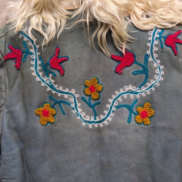 Afghan Shearling Embroidered Coat 70s - Picture 11 of 12